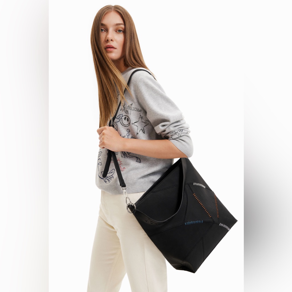 Large Patchwork Bucket Bag